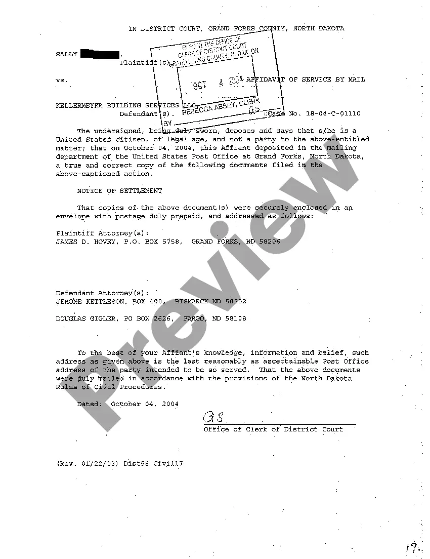 Get A08 Notice of Settlement Preview A08 Notice of Settlement