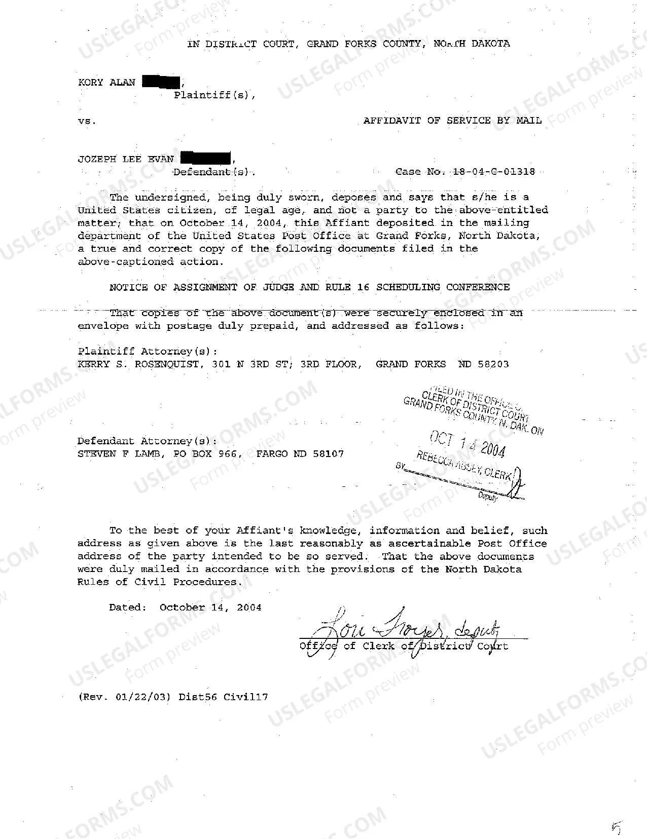 Preview A02 Notice of Assignment of Judge and Rule 16 Scheduling Conference