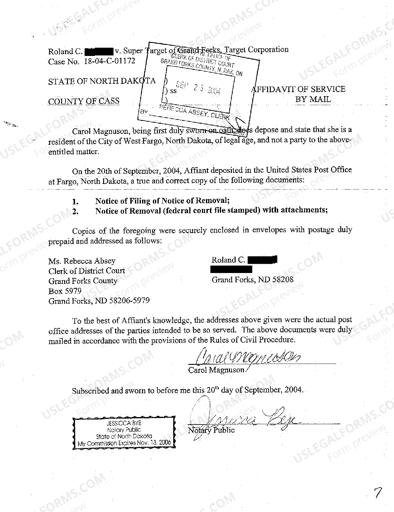 Preview A02 Notice of Removal from State Court to United States District Court