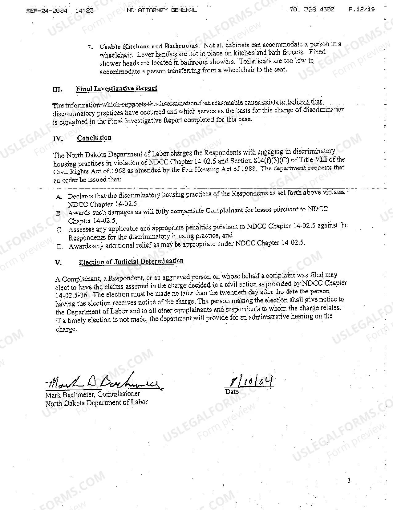 Preview A01 Complaint for Discriminatory Housing Practices Against Designer of Subdivision