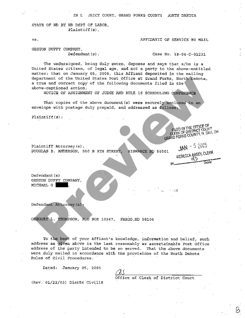 Preview A04 Notice of Assignment of Judge and Rule 16 Scheduling Conference