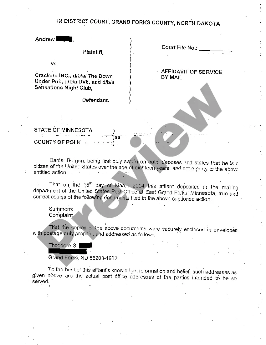 Preview A01 Complaint for Personal Injury for Slip and Fall at Night Club