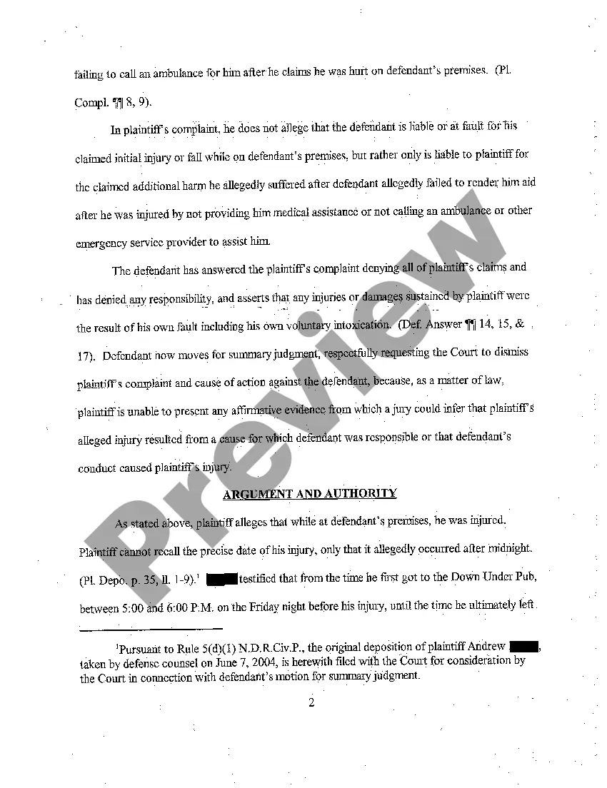 Preview A03 Defendant's Motion for Summary Judgment