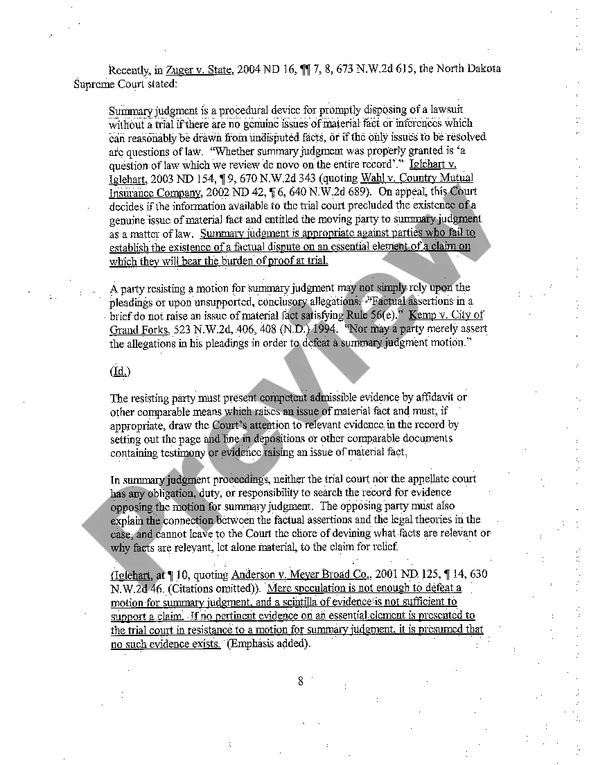 Preview A03 Defendant's Motion for Summary Judgment