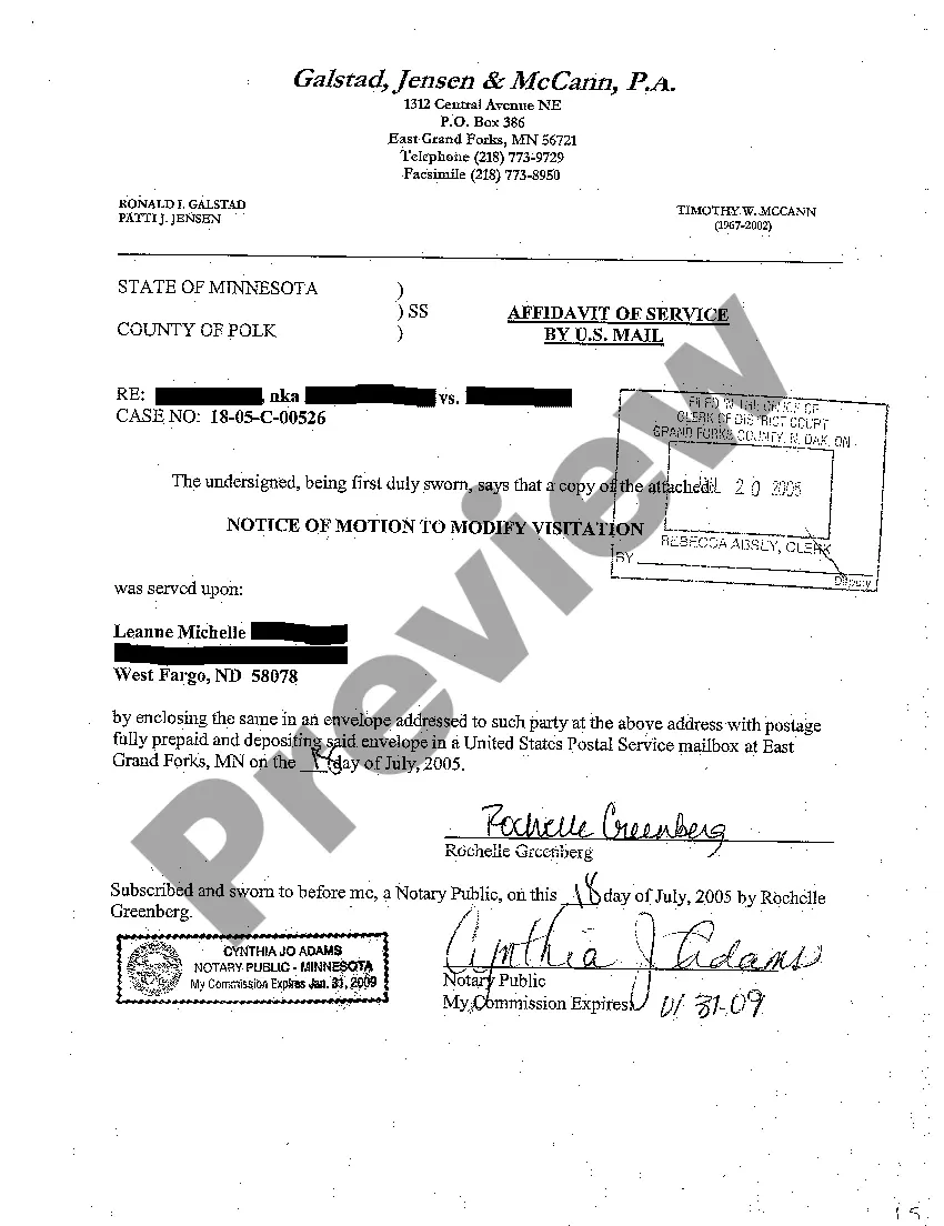 Preview A07 Notice of Motion to Modify Visitation