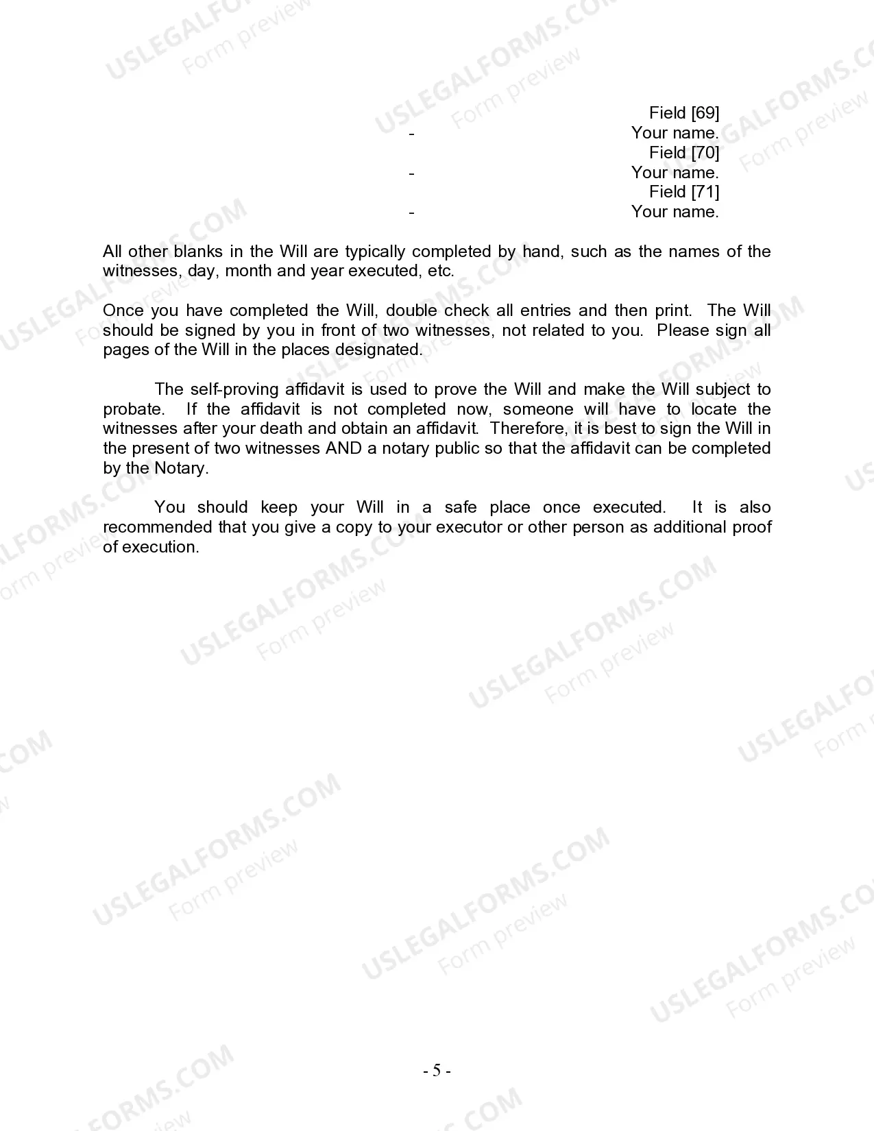 Preview Last Will and Testament for Married Person with Adult and Minor Children from Prior Marriage