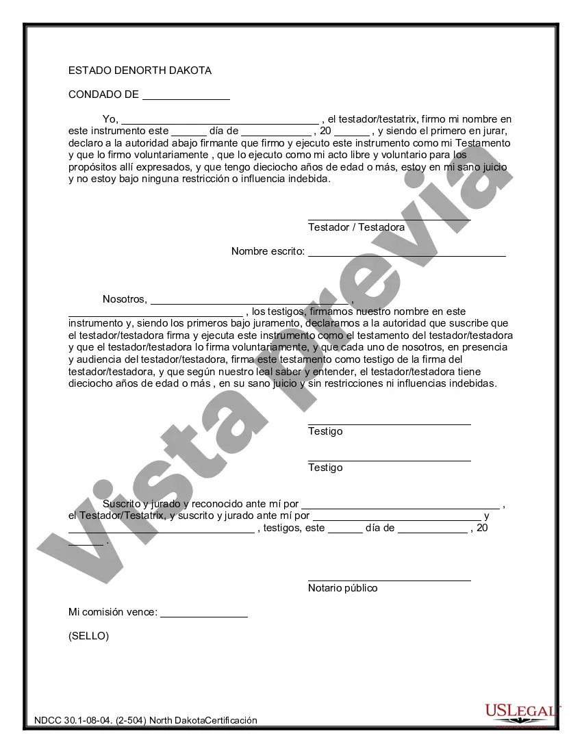 Preview Último testamento legal y formulario de testamento con todos los bienes en fideicomiso llamado testamento invertido