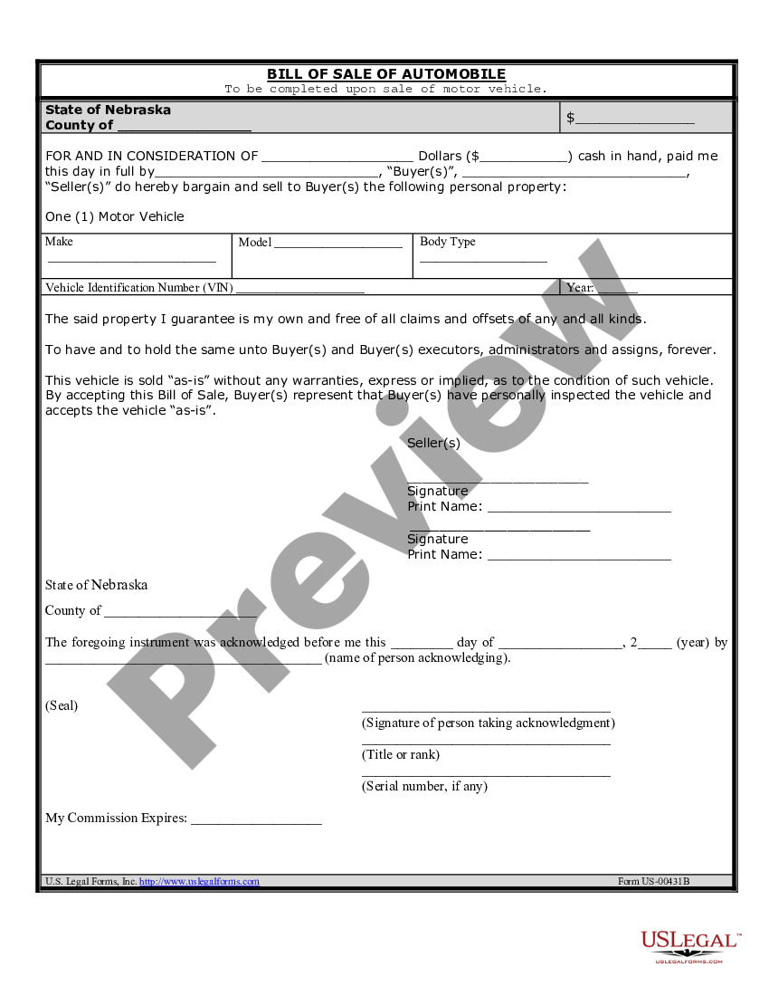 does a bill of sale need to be notarized in nebraska does a bill of sale need to be notarized in nebraska