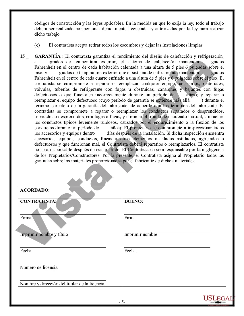 Preview Contrato HVAC para contratista