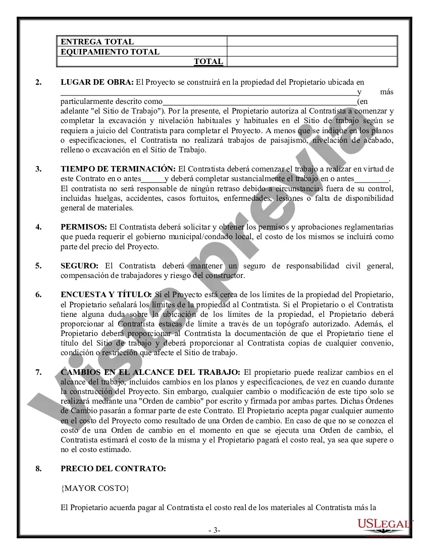 Preview Contrato de paisajismo para contratista