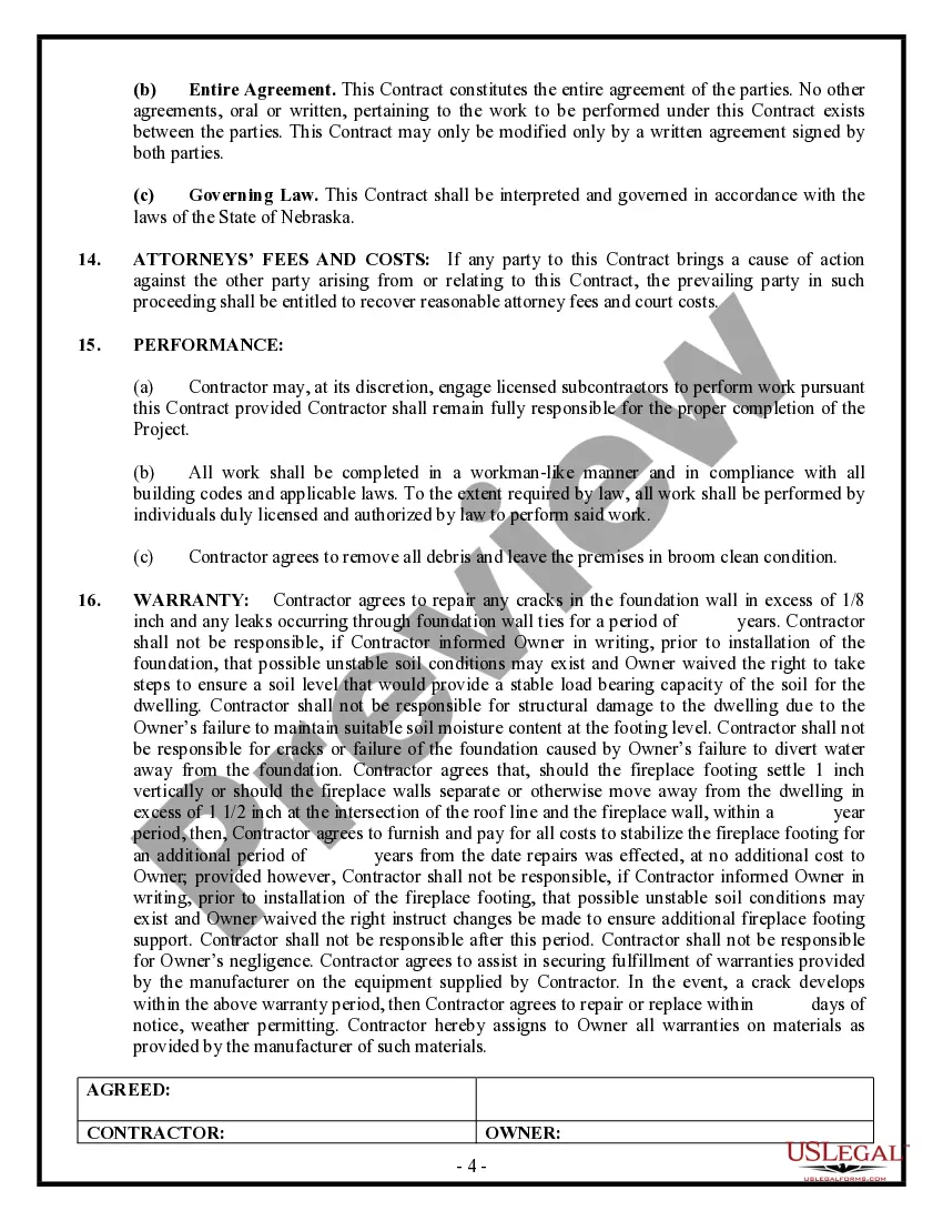 Get Foundation Contract for Contractor Preview Foundation Contract for Contractor