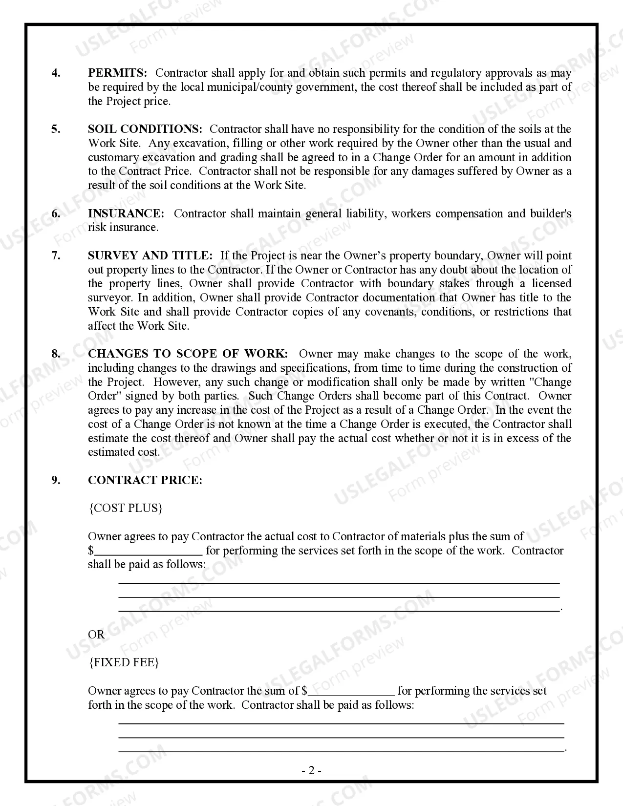 Preview Flooring Contract for Contractor