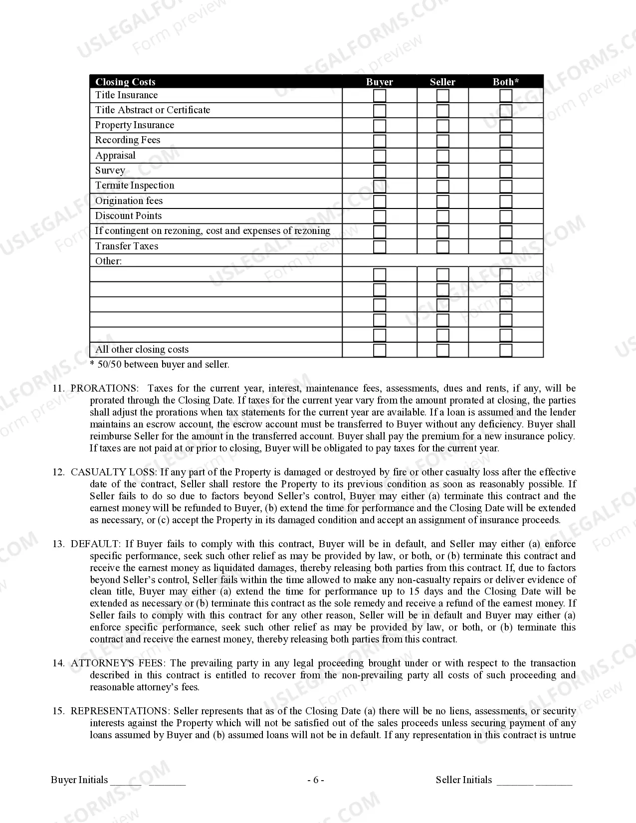 Preview Contract for Sale and Purchase of Real Estate with No Broker for Residential Home Sale Agreement