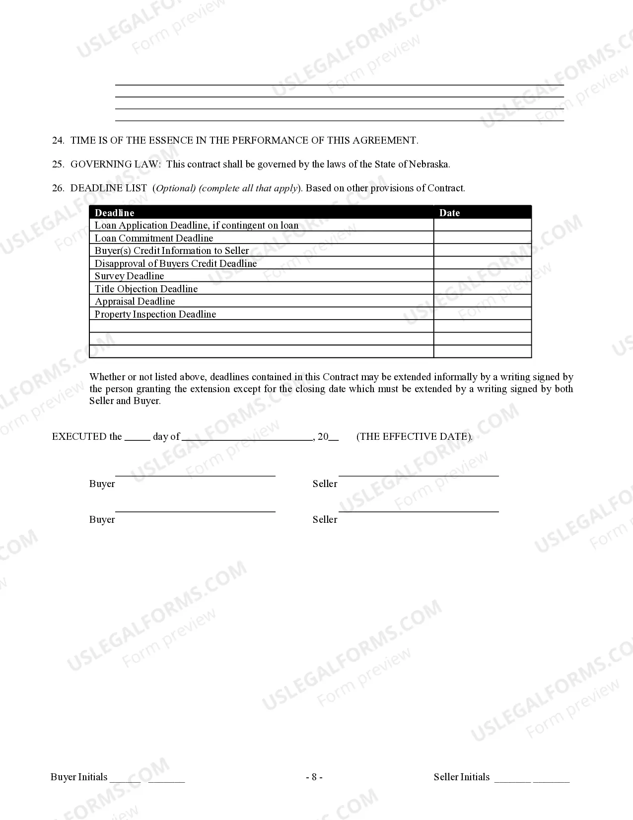 Preview Contract for Sale and Purchase of Real Estate with No Broker for Residential Home Sale Agreement