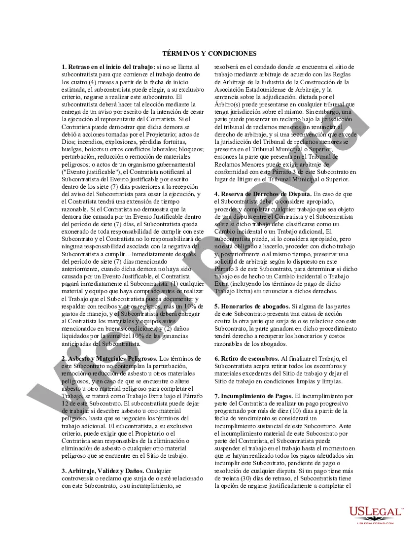 Preview Acuerdo de subcontratista