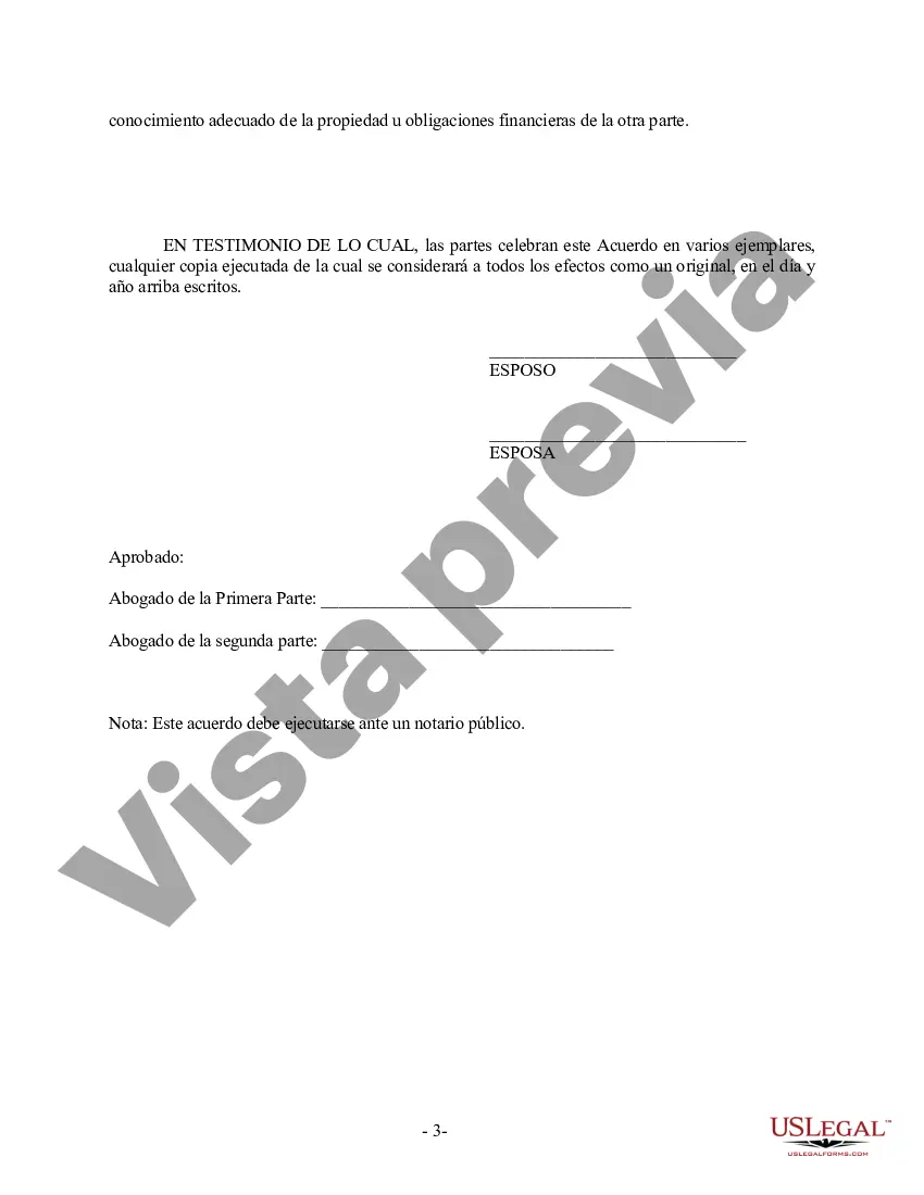 Preview Enmienda al Acuerdo Prenupcial o Prematrimonial