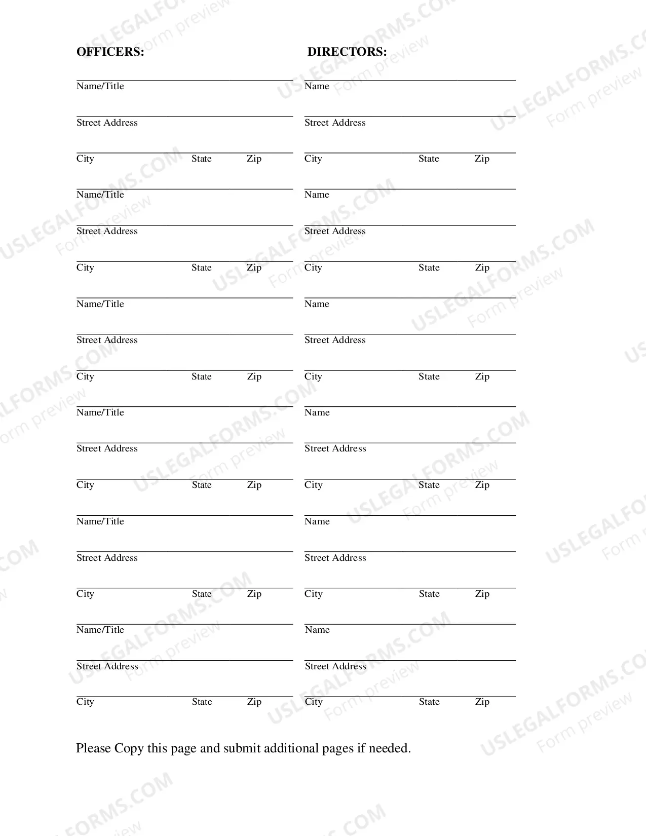 Preview Nebraska Registration of Foreign Corporation