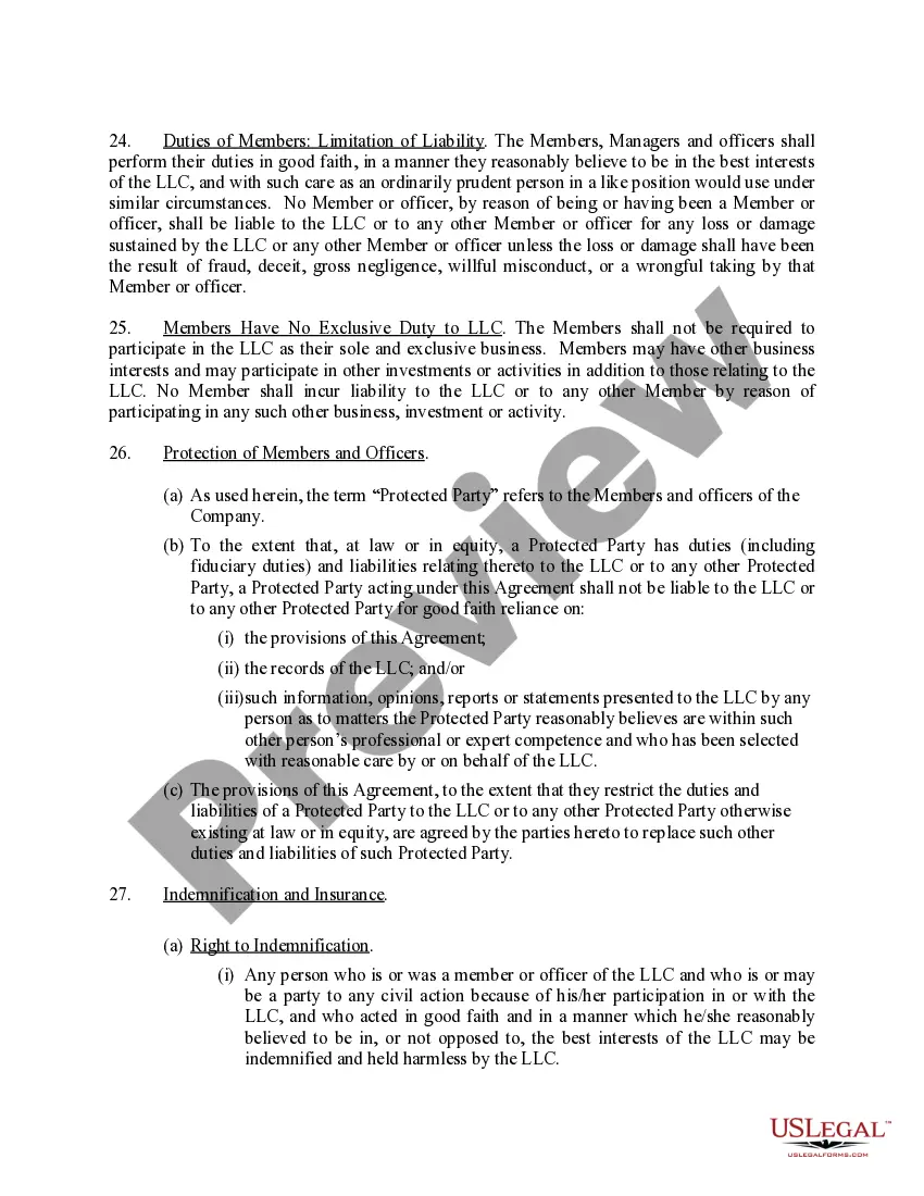 Get Limited Liability Company LLC Operating Agreement Preview Limited Liability Company LLC Operating Agreement