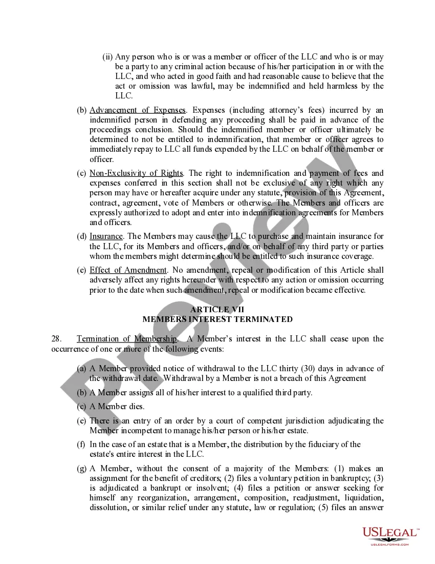 Get Limited Liability Company LLC Operating Agreement Preview Limited Liability Company LLC Operating Agreement