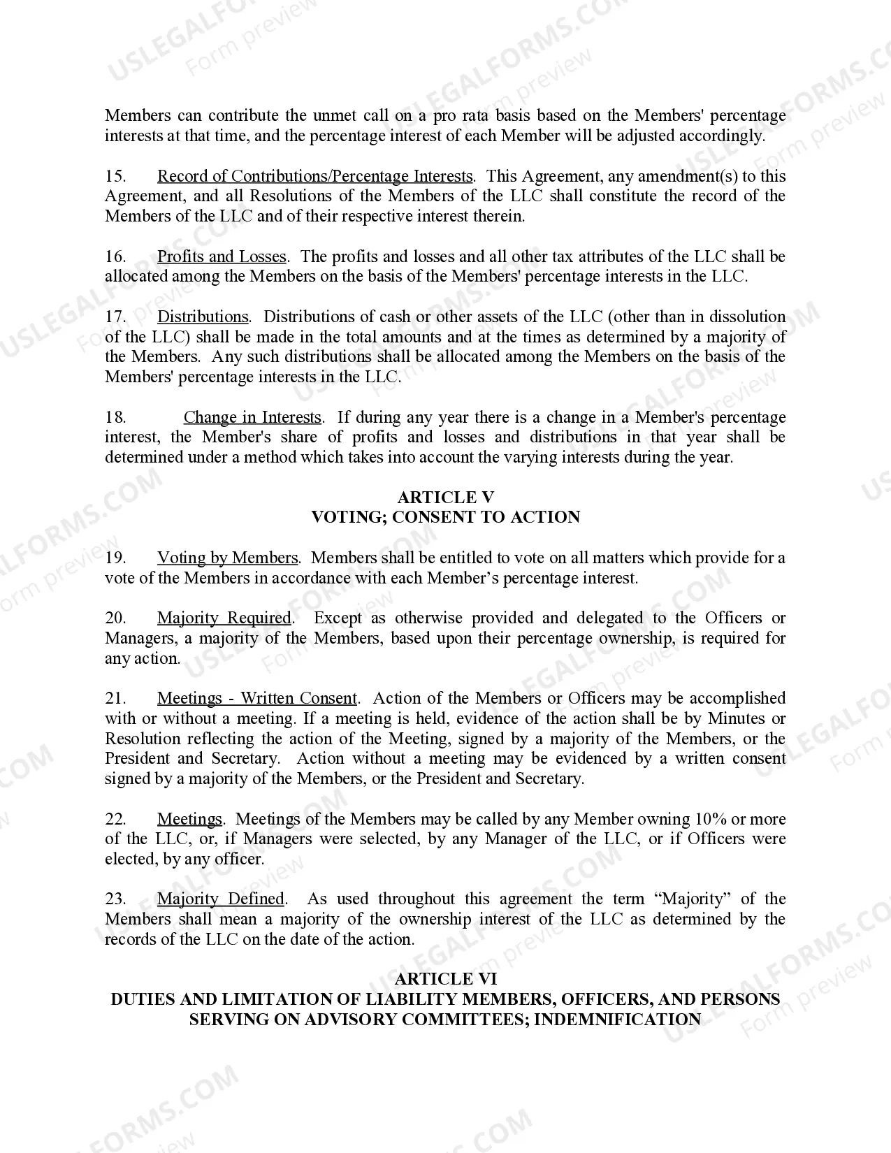 Preview Nebraska Professional Limited Liability Company PLLC Formation Package