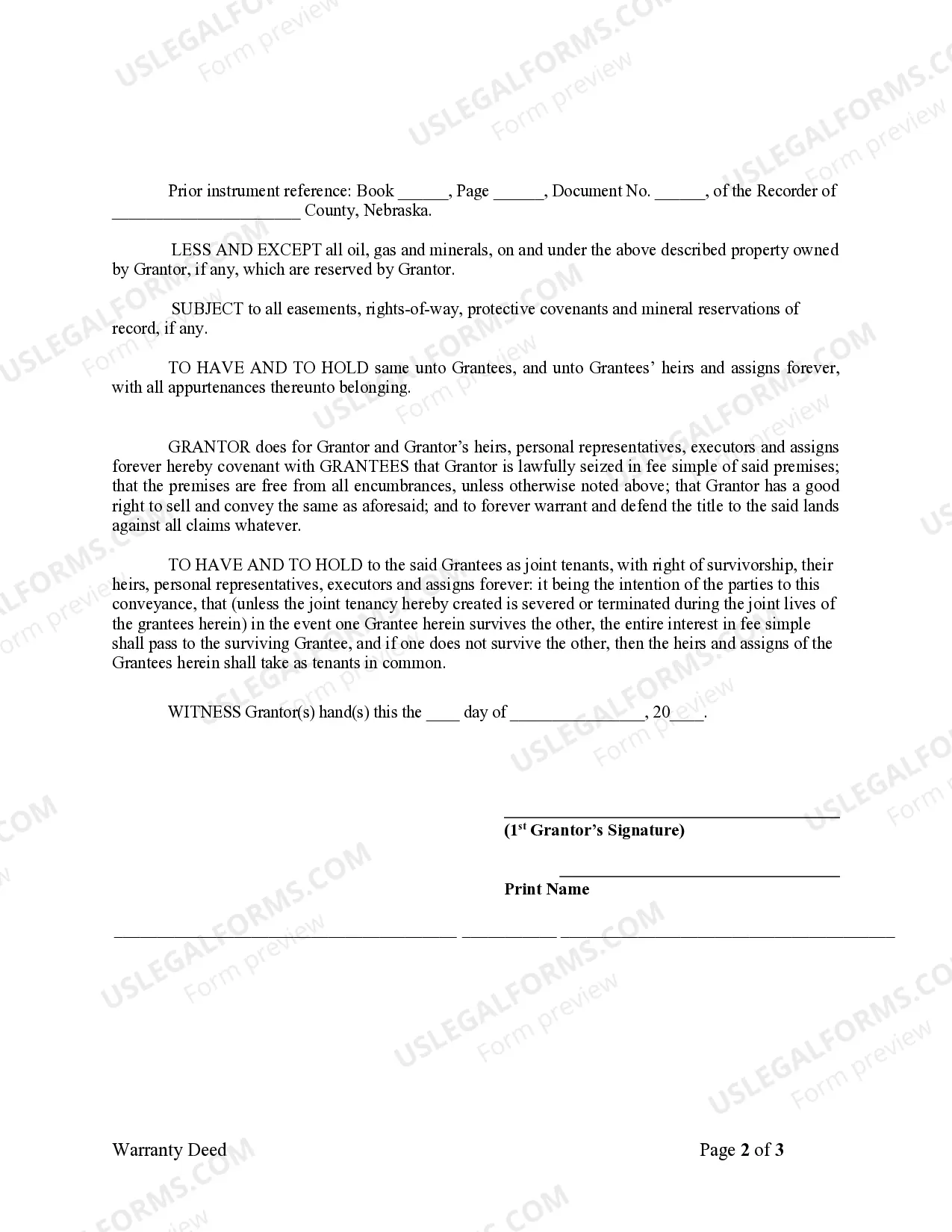 Preview Warranty Deed from Individual to Husband and Wife