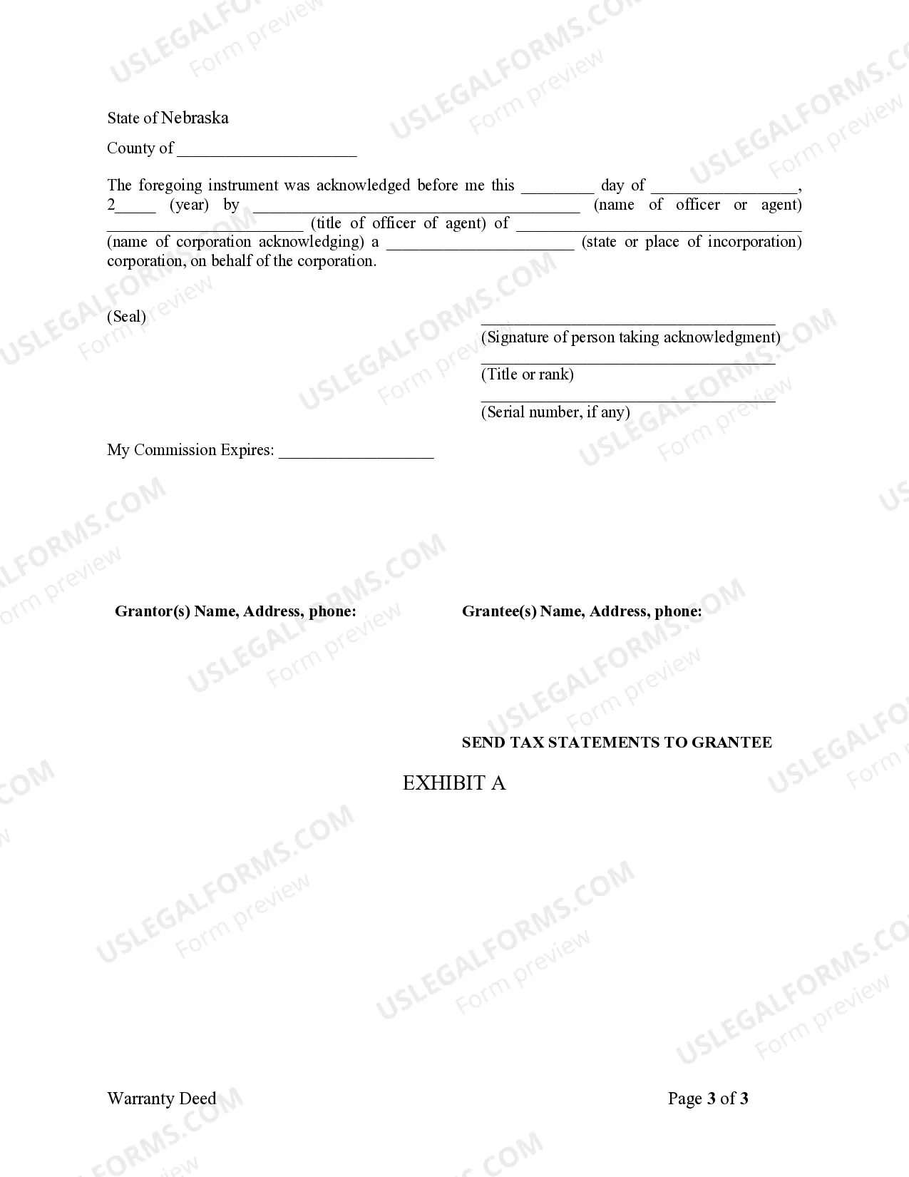 Preview Warranty Deed from Corporation to Individual