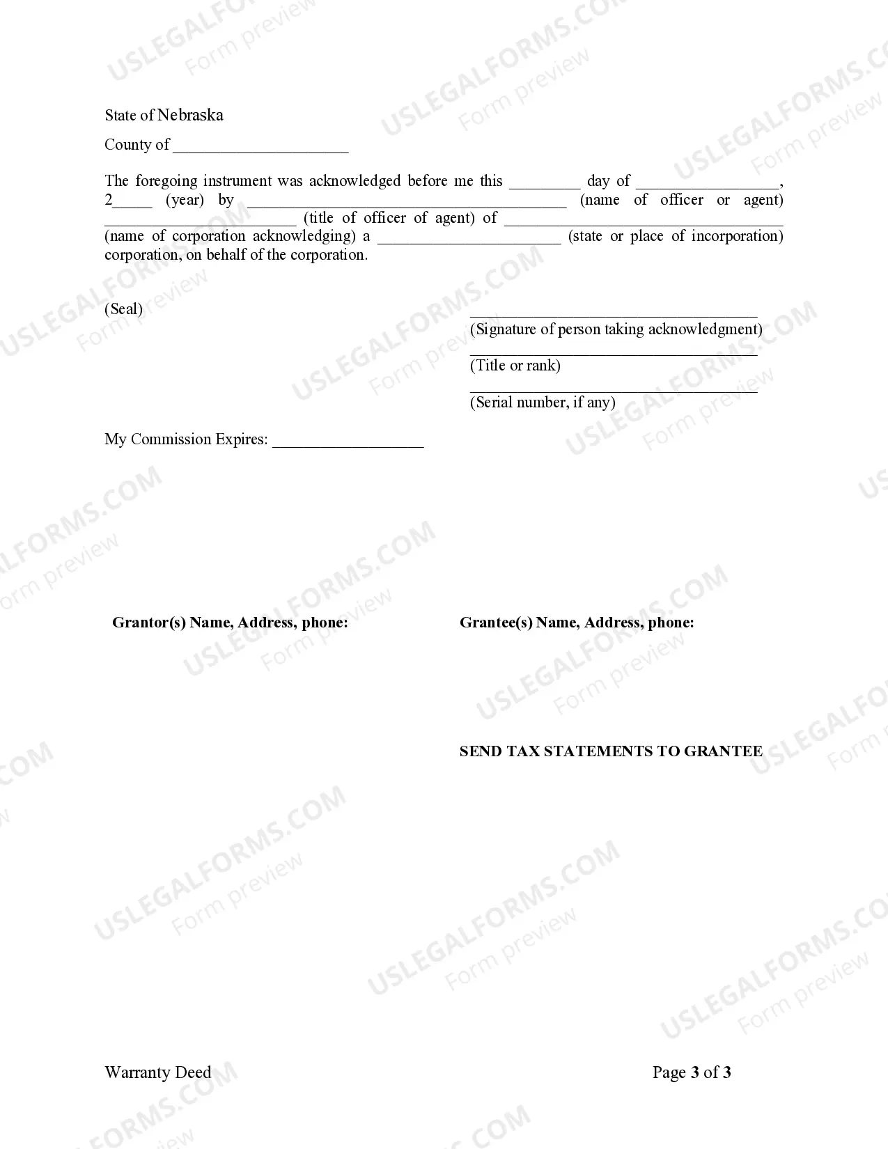 Preview Warranty Deed from Corporation to Corporation
