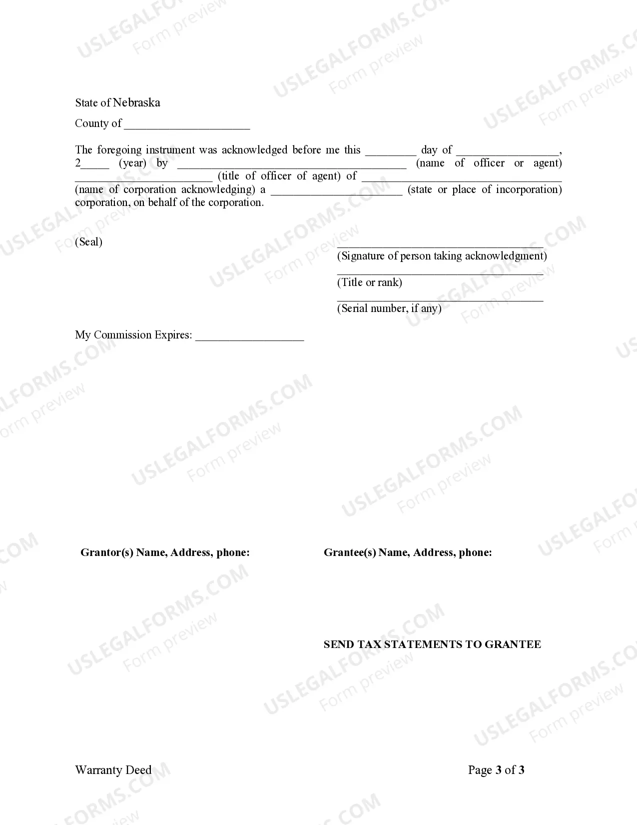 Preview Warranty Deed from Corporation to Two Individuals