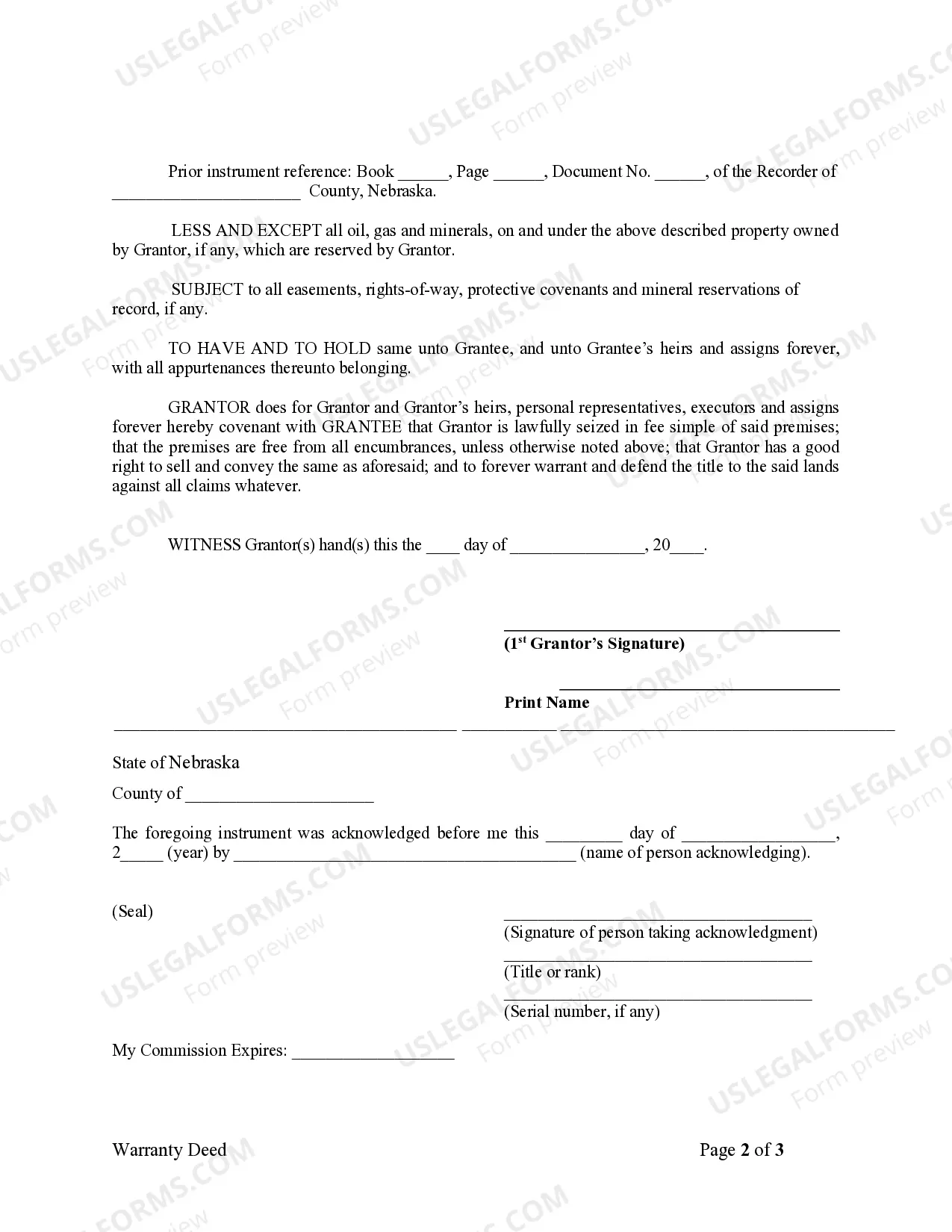 Preview Warranty Deed from Individual to a Trust