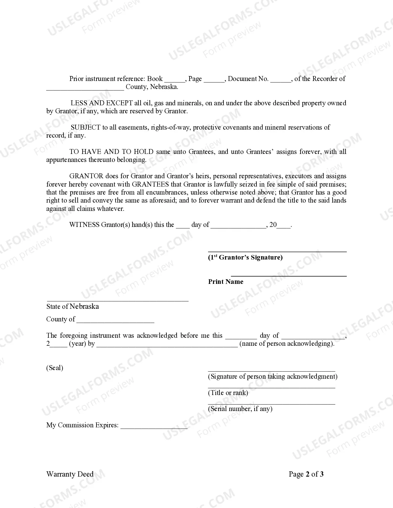 Preview Warranty Deed from Husband to Himself and Wife