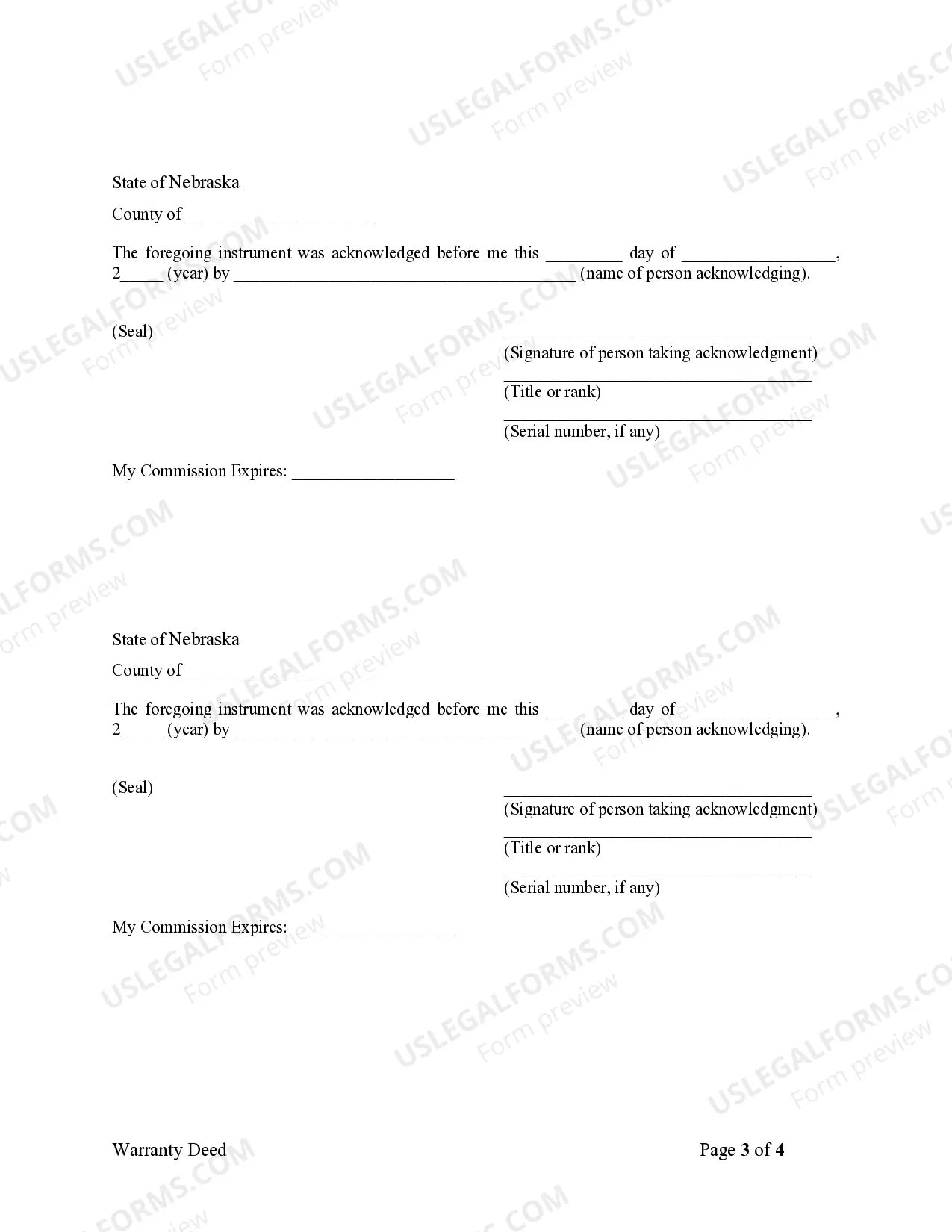 Preview Warranty Deed from Husband and Wife to Husband and Wife