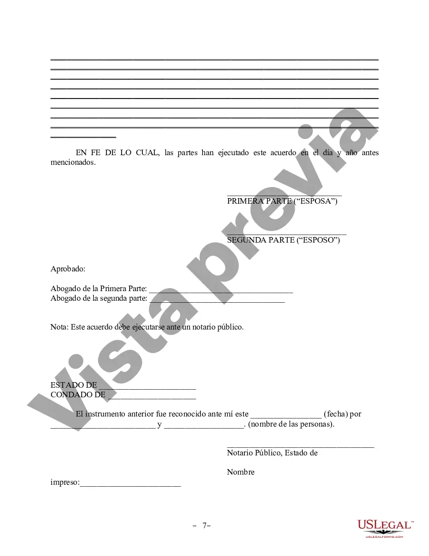 Preview Acuerdo de propiedad posnupcial - Nebraska