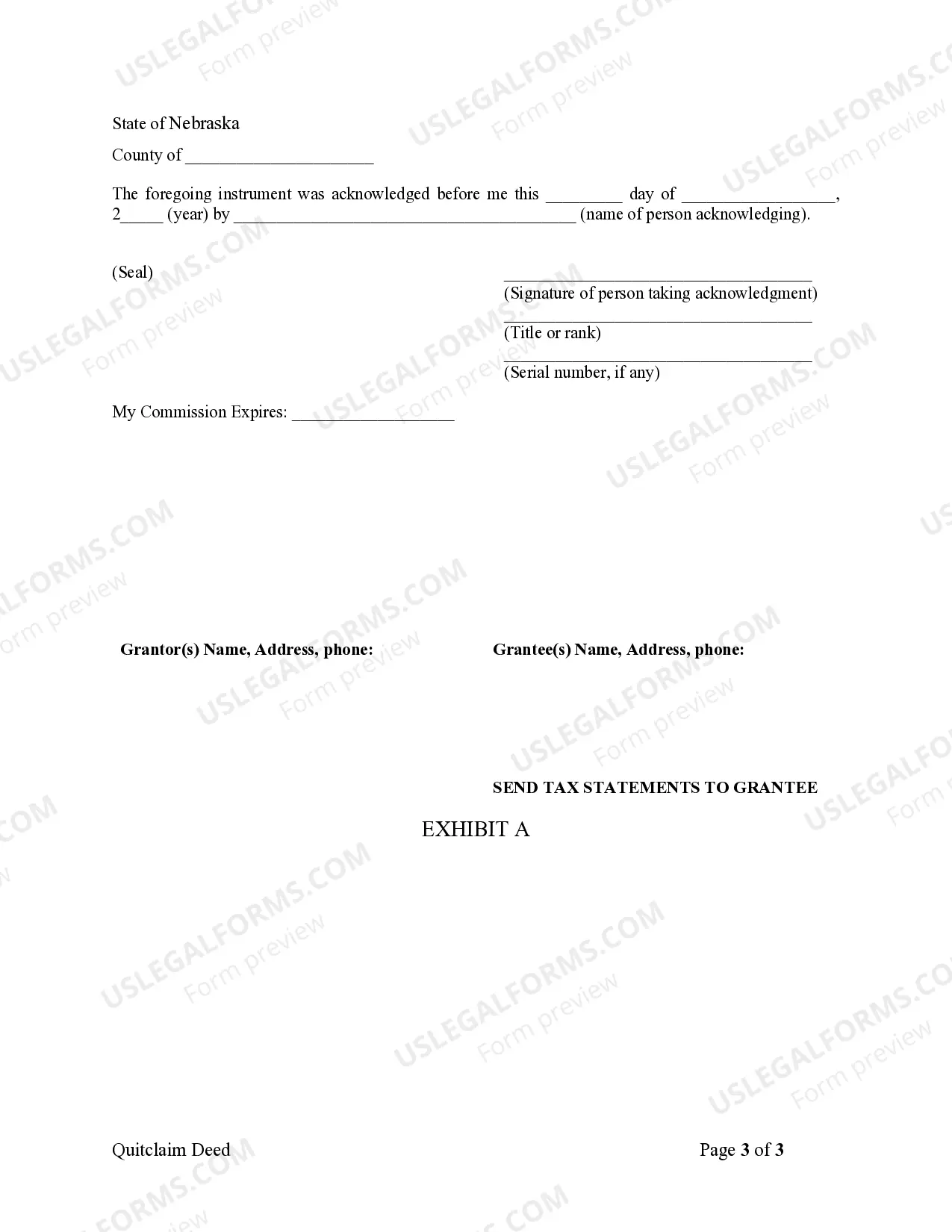 Preview Quitclaim Deed from Husband and Wife to an Individual