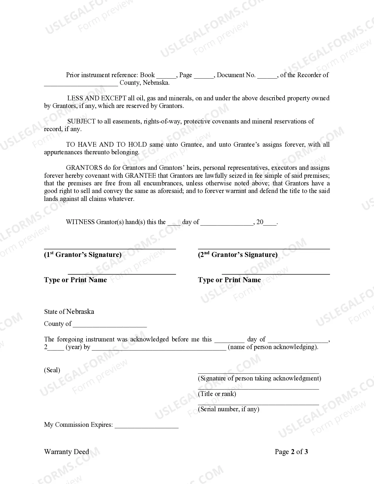 Preview Warranty Deed from Husband and Wife to an Individual