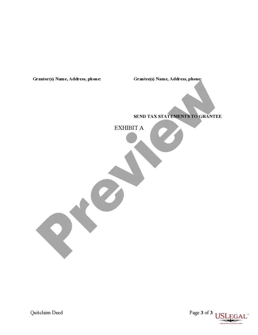 Preview Quitclaim Deed from Individual to Individual