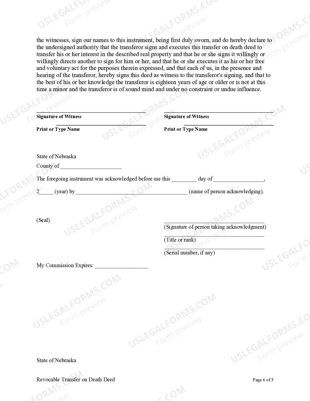 Preview Transfer on Death Deed or TOD - Beneficiary Deed for Husband and Wife / Two Individuals to Individual