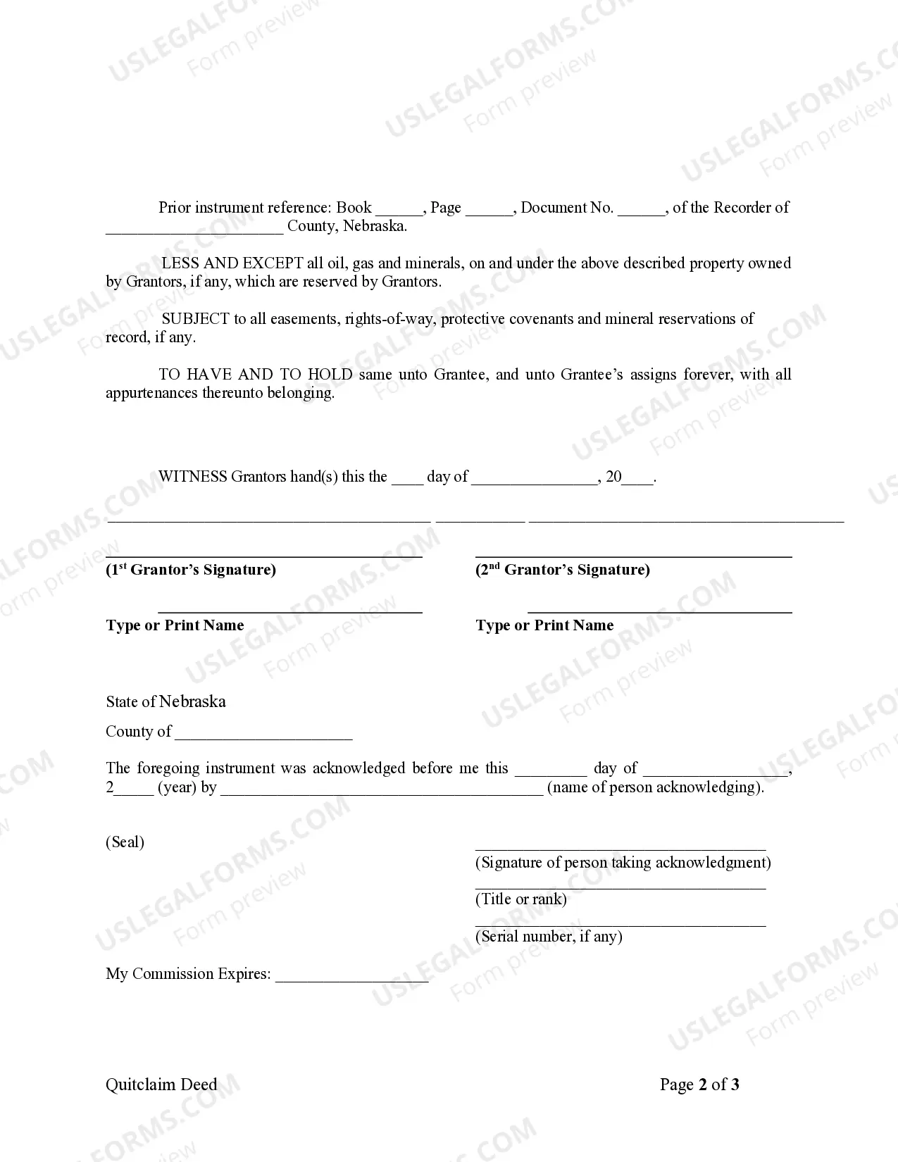 Preview Quitclaim Deed by Two Individuals to LLC