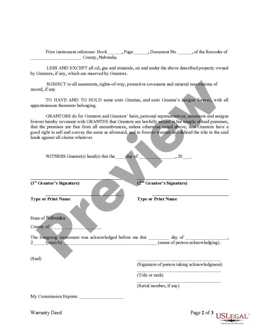 Preview Warranty Deed from two Individuals to LLC