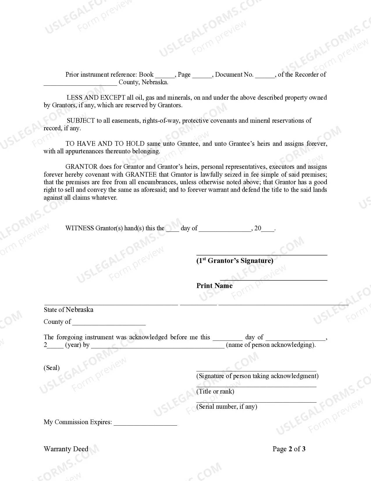 Preview Warranty Deed from Individual to Corporation