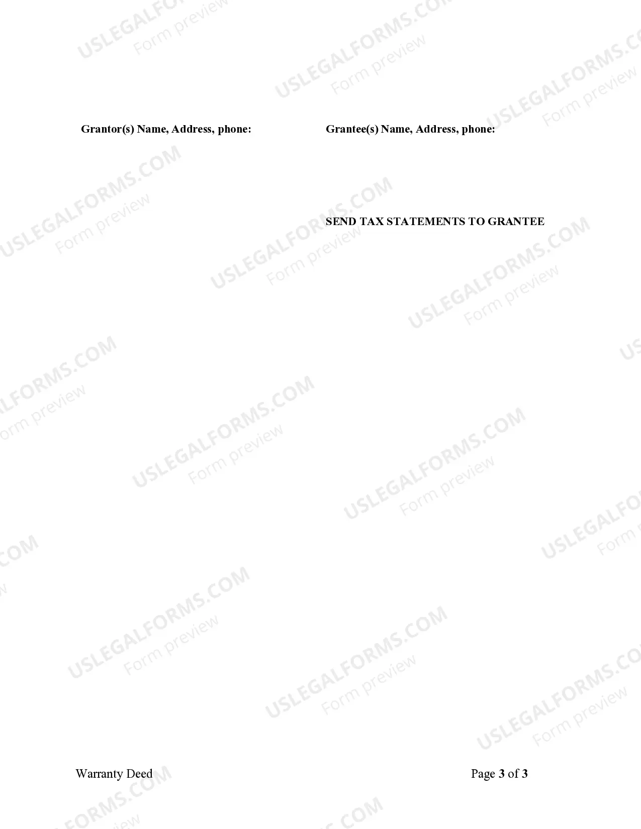 Preview Warranty Deed from Individual to Corporation