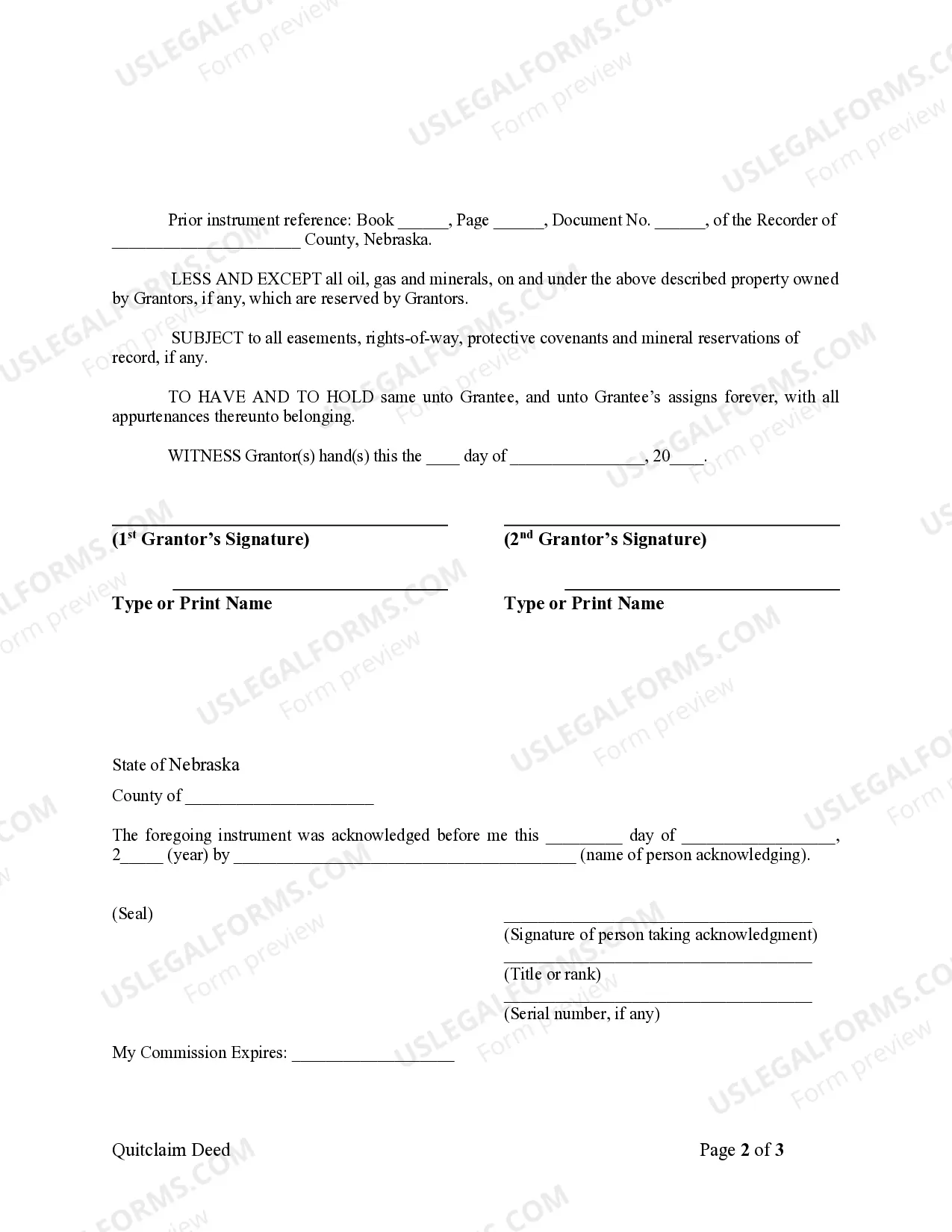 Preview Quitclaim Deed from Husband and Wife to Corporation