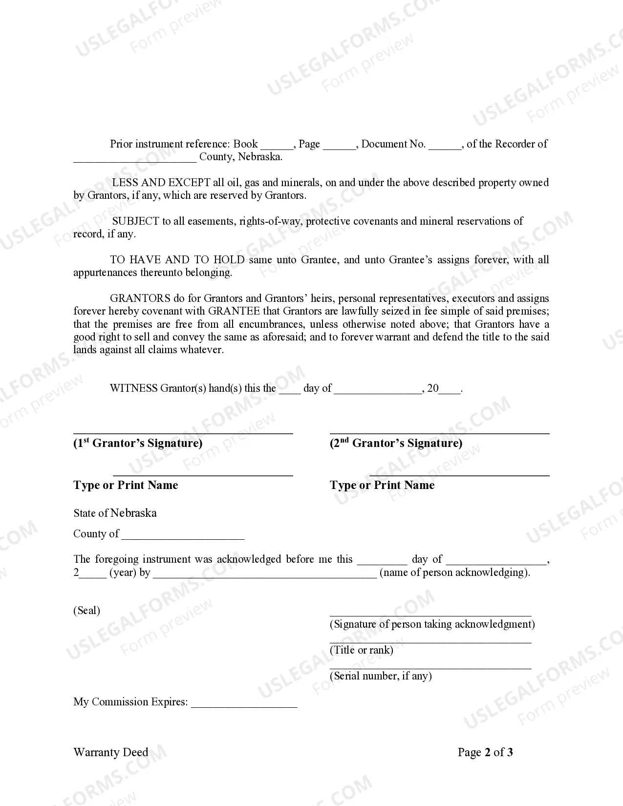 Preview Warranty Deed from Husband and Wife to Corporation