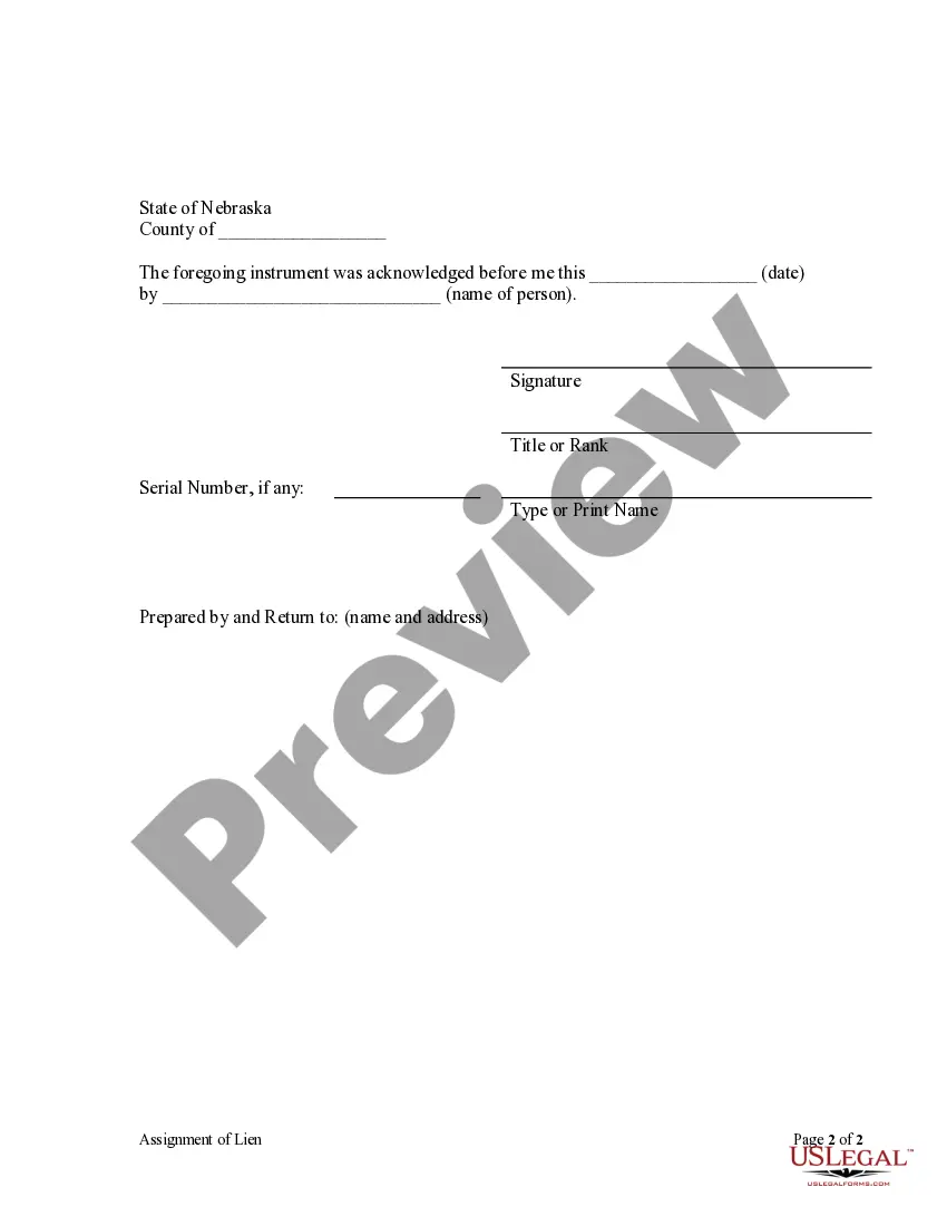 Get Assignment of Lien - Individual Preview Assignment of Lien - Individual