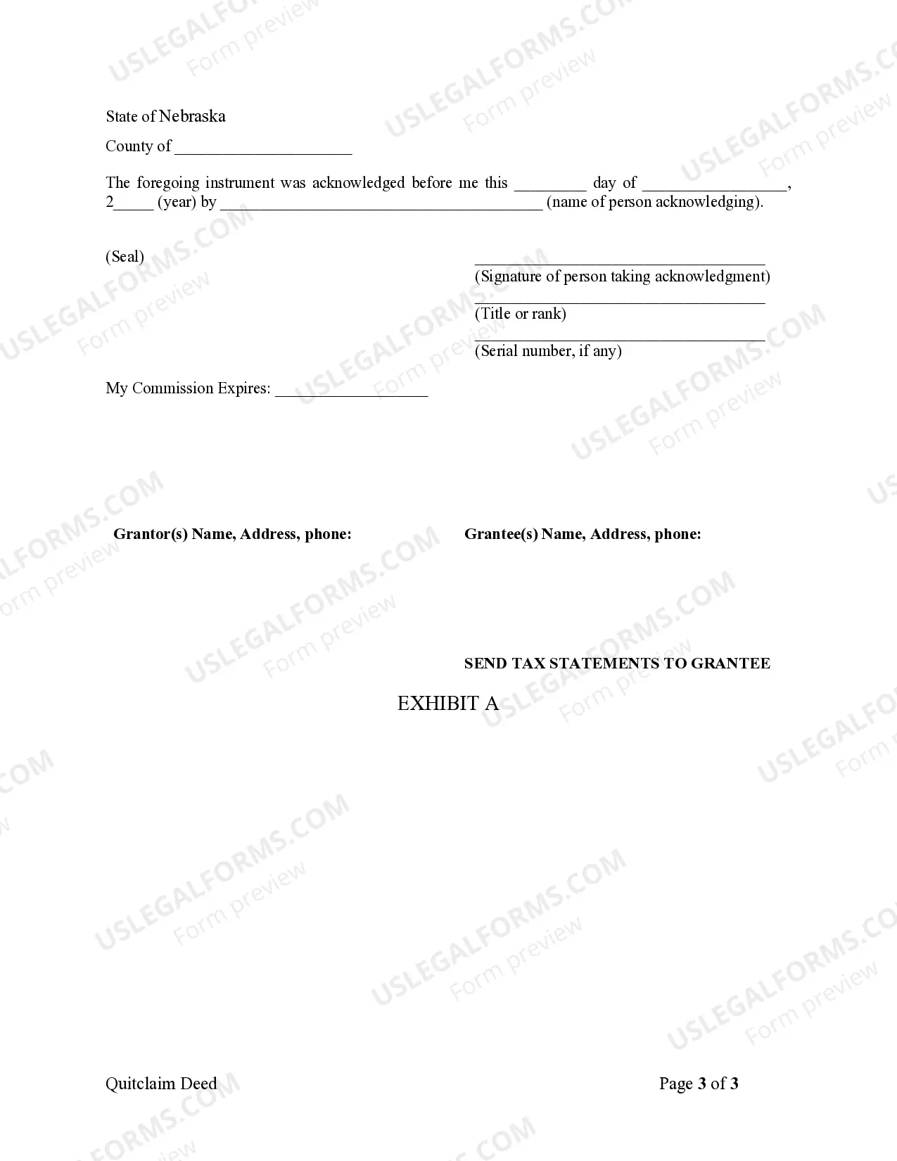 Preview Quitclaim Deed from Husband and Wife to LLC