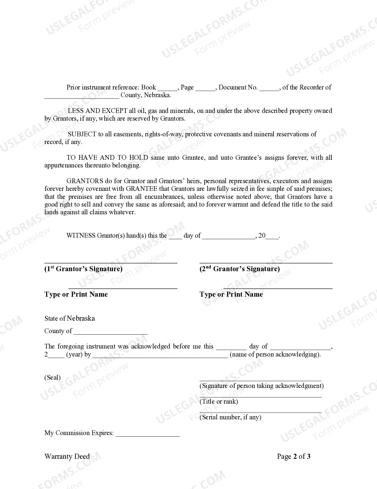 Preview Warranty Deed from Husband and Wife to LLC