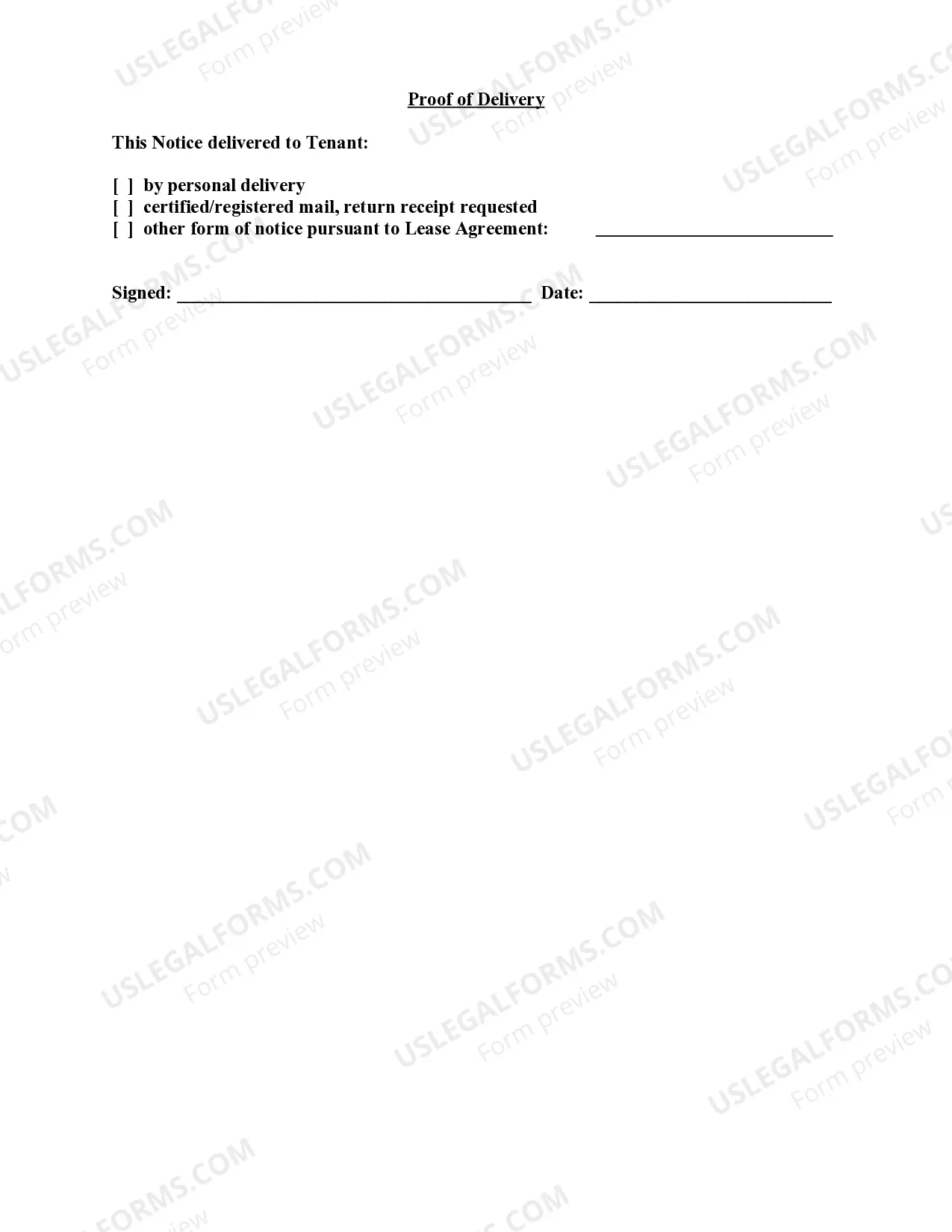 Preview Letter from Landlord to Tenant as Notice to remove Wild Animals in Premises