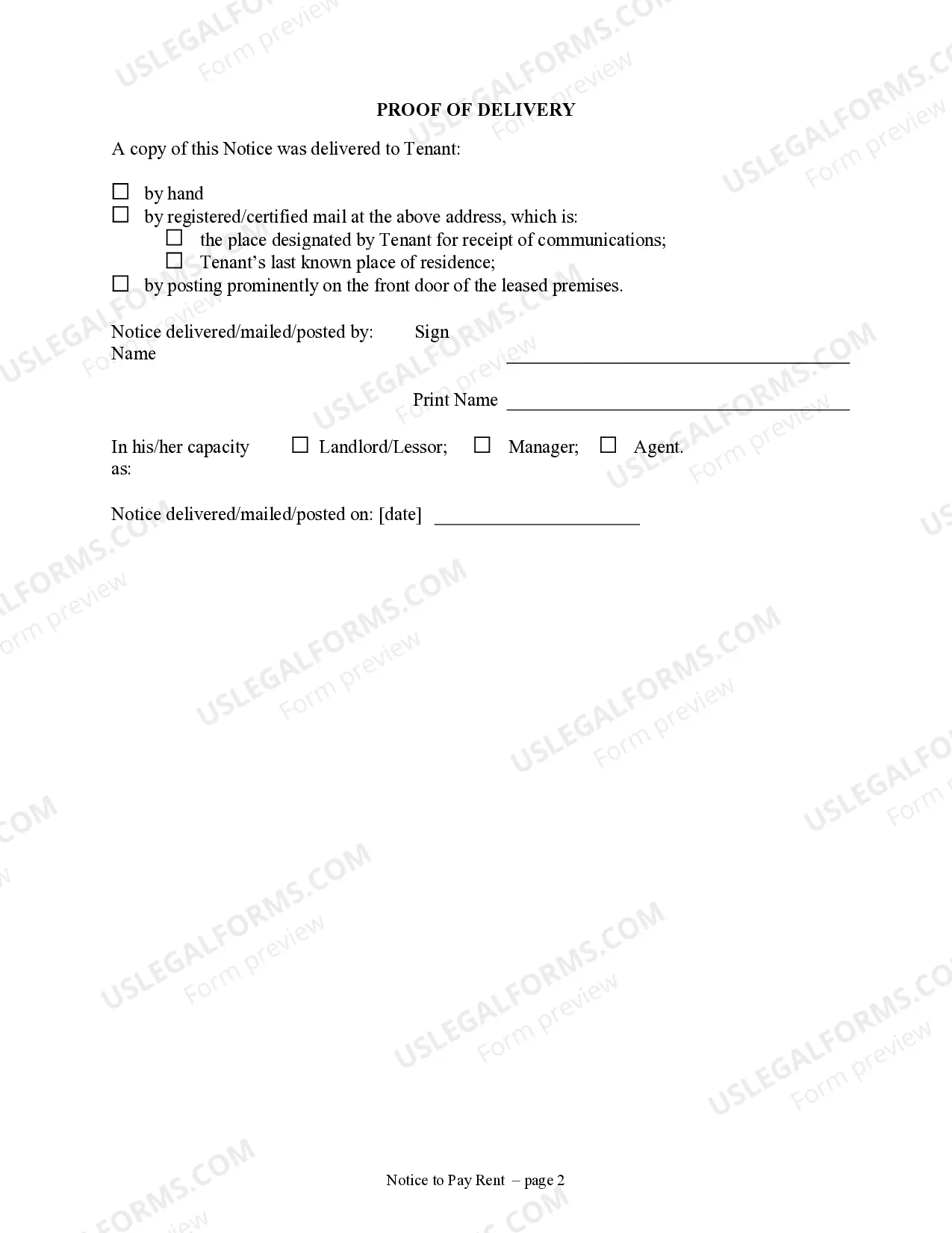Preview 3 Day Notice to Pay Rent or Lease Terminated for Nonresidential or Commercial Property