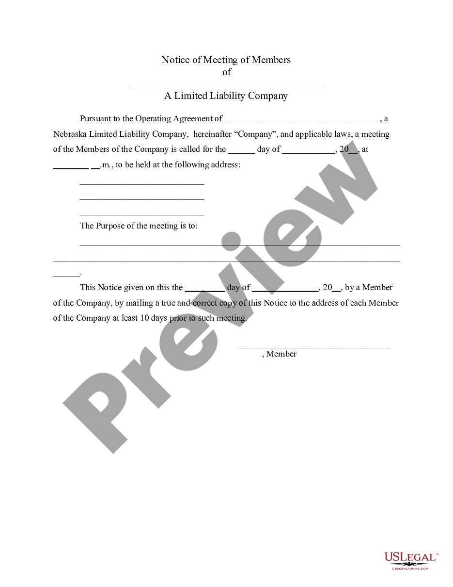 page 0 LLC Notices, Resolutions and other Operations Forms Package preview