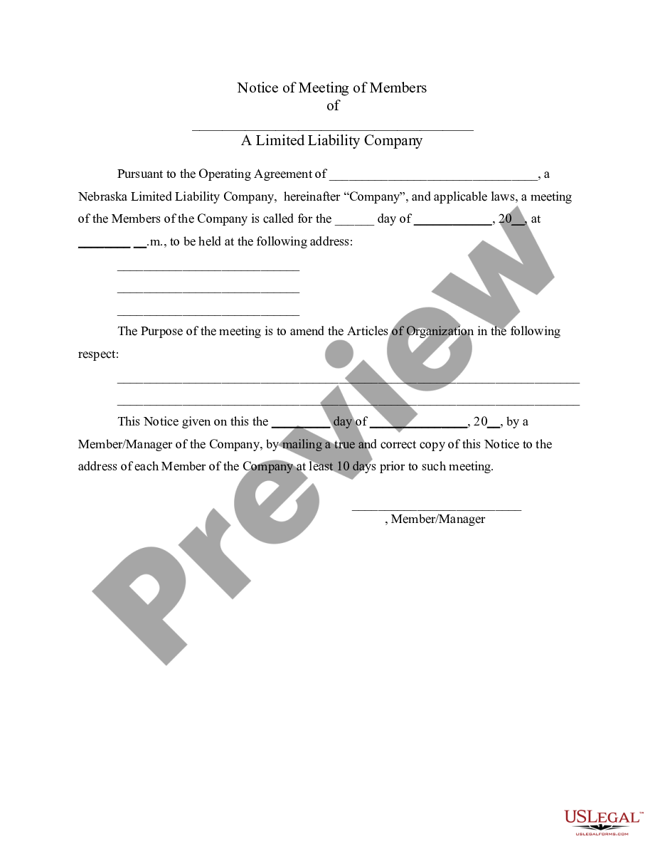 page 2 LLC Notices, Resolutions and other Operations Forms Package preview
