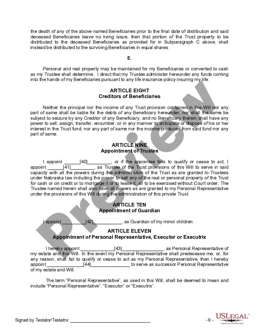 Get Mutual Wills or Last Will and Testaments for Man and Woman living together, not Married with Minor Children Preview Mutual Wills or Last Will and Testaments for Man and Woman living together, not Married with Minor Children